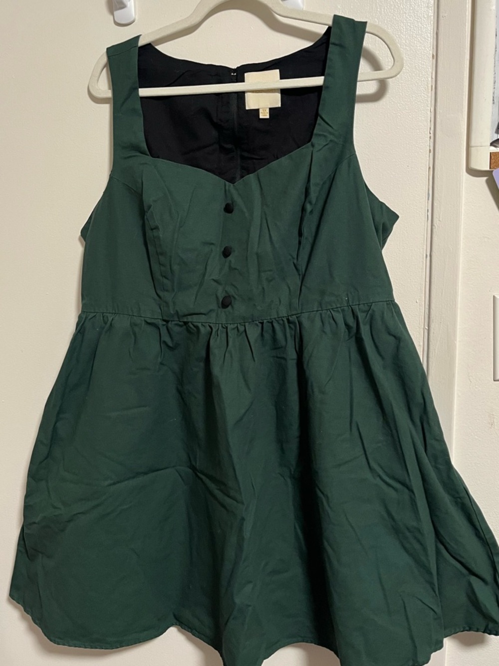 Modcloth Forest Green Sleeveless Fit-and-Flare Dress